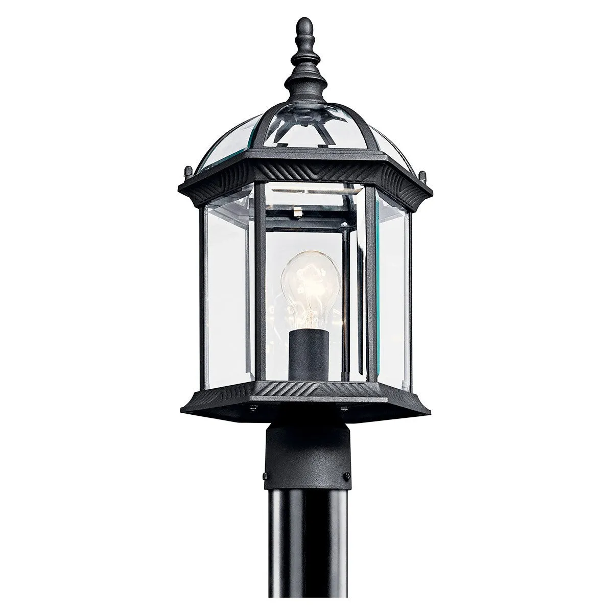 LED Outdoor Post Mount from the Barrie Collection in Black Finish by Kichler