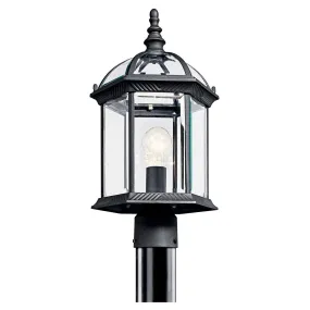 LED Outdoor Post Mount from the Barrie Collection in Black Finish by Kichler