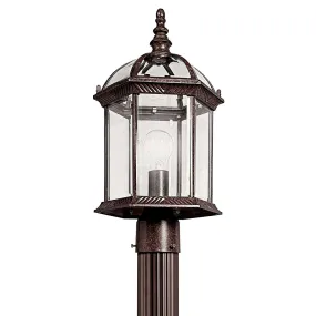 LED Outdoor Post Mount from the Barrie Collection in Tannery Bronze Finish by Kichler