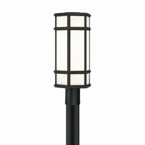 LED Outdoor Post Mount from the Monte Collection in Satin Black Finish by Eurofase