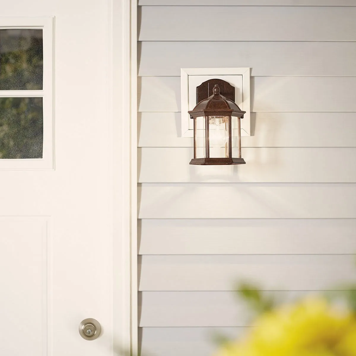 LED Outdoor Wall Mount from the Barrie Collection in Black Finish by Kichler