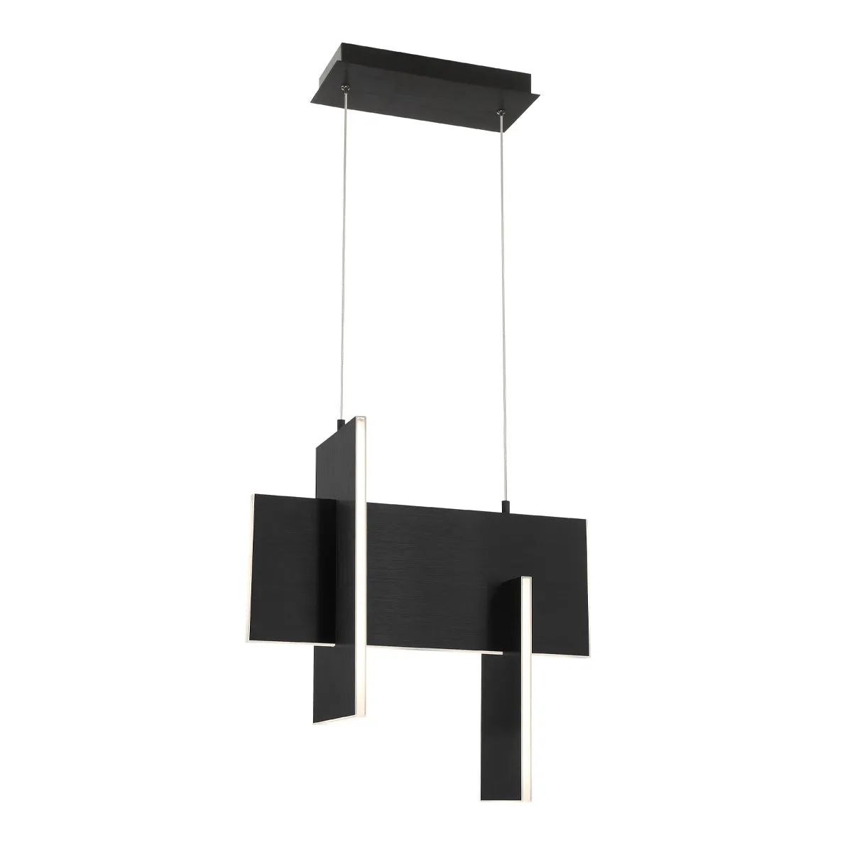 LED Pendant from the Coburg Collection in Black Finish by Eurofase