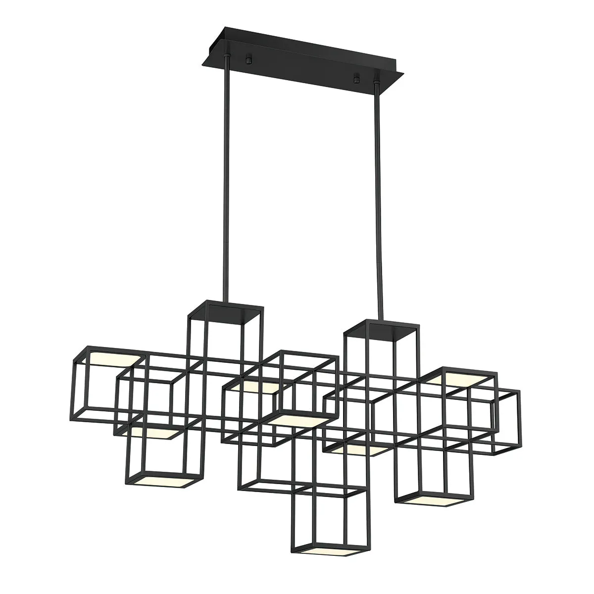 LED Pendant from the Ferro Collection in Black Finish by Eurofase