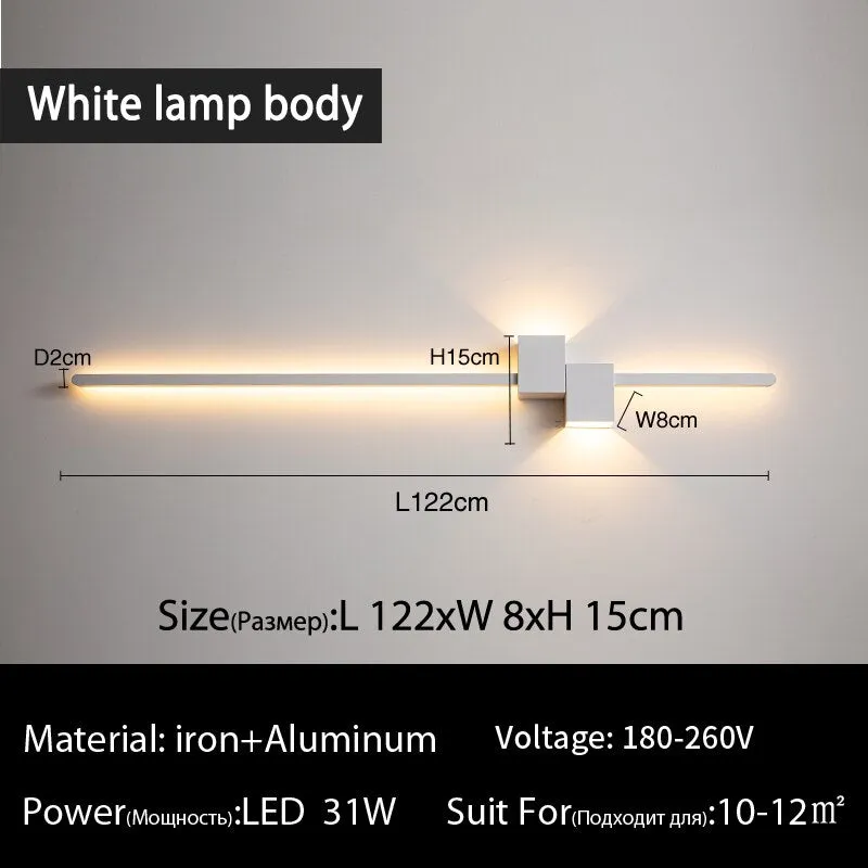 LED Wall Lamp - Minimalist Black White Decorative Lighting