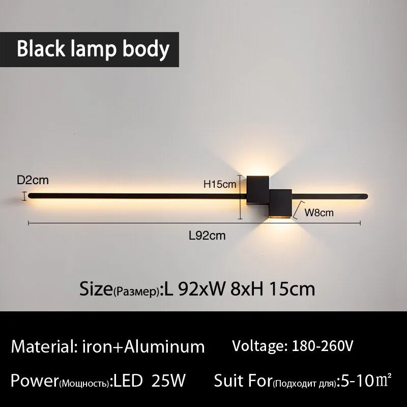 LED Wall Lamp - Minimalist Black White Decorative Lighting