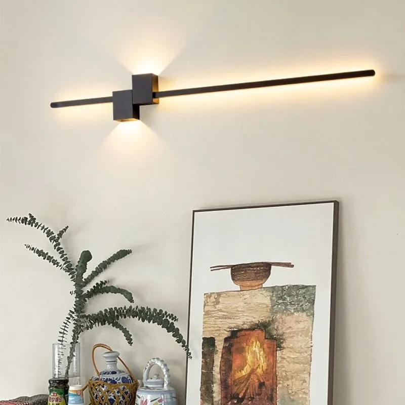 LED Wall Lamp - Minimalist Black White Decorative Lighting