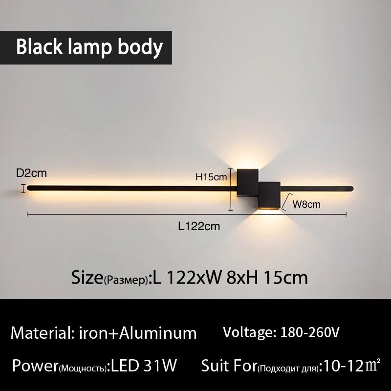 LED Wall Lamp - Minimalist Black White Decorative Lighting