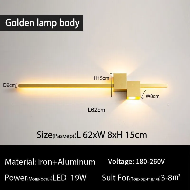 LED Wall Lamp - Minimalist Black White Decorative Lighting