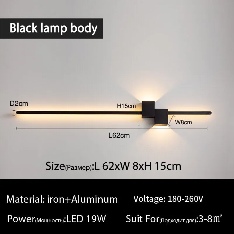 LED Wall Lamp - Minimalist Black White Decorative Lighting
