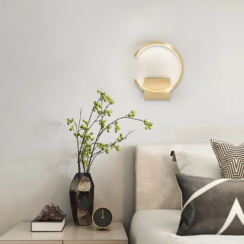 LED Wall Light in Black, White, and Golden Shades