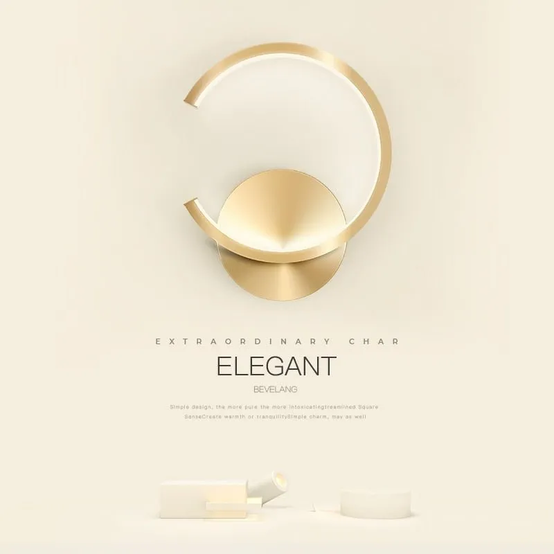 LED Wall Light in Black, White, and Golden Shades