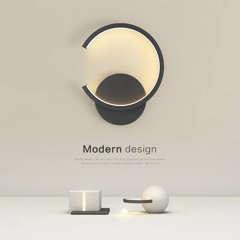 LED Wall Light in Black, White, and Golden Shades