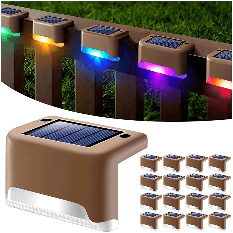 LED Waterproof Outdoor Solar Powered LED Step Light Solar Deck Lights