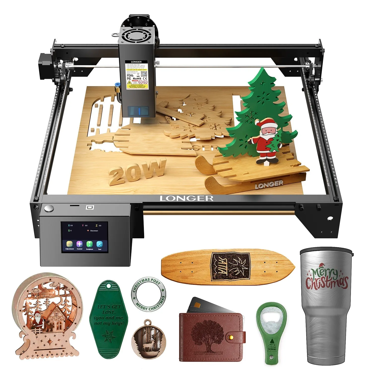 Longer RAY5 20W Laser Engraver Bundle