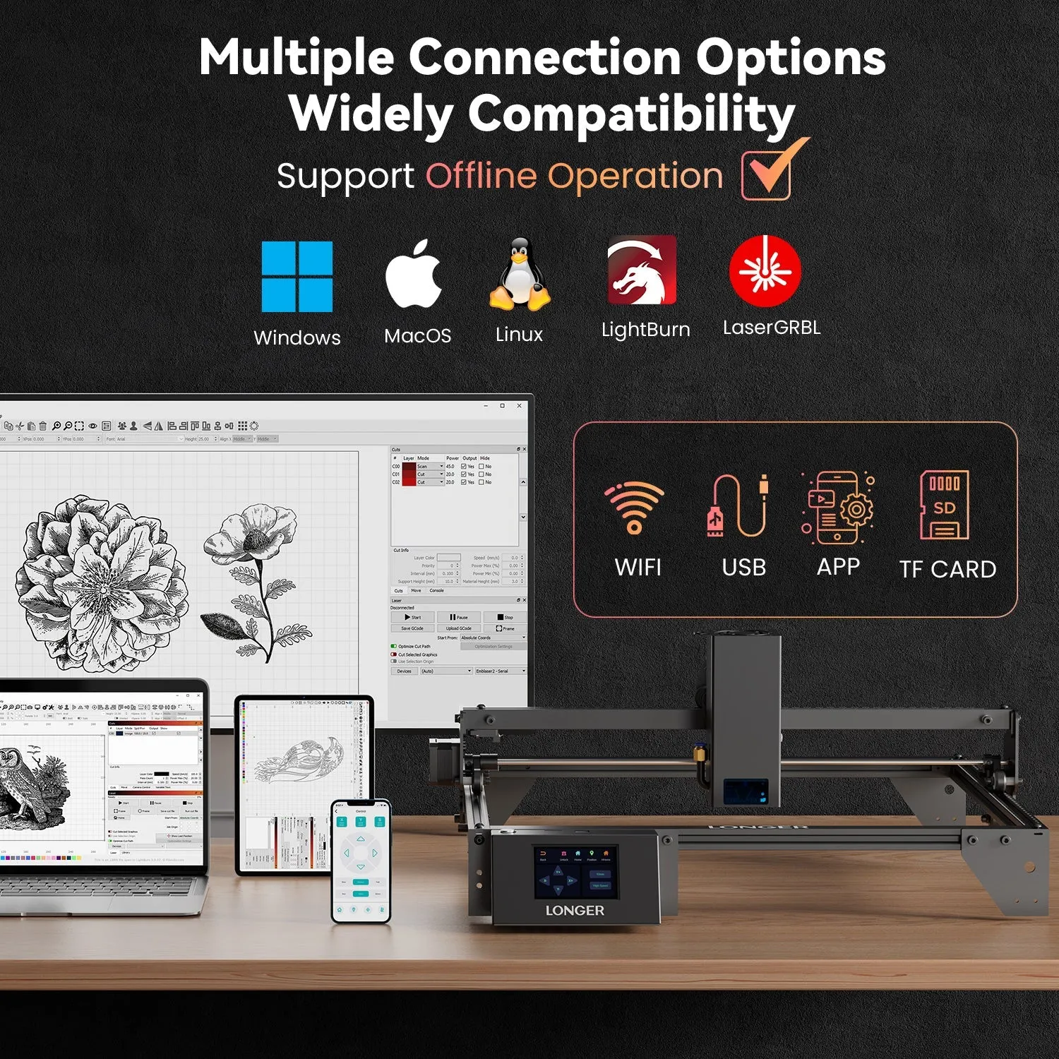 Longer RAY5 20W Laser Engraver Bundle