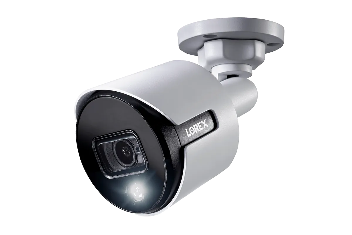 Lorex 4K 8-Channel Wired DVR System with Eight 2K Active Deterrence Bullet Cameras