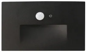 Lotus LED Lights LSD03-3K-BK Step Light Horizontal with Motion Sensor & Photocell Black 120V 2.5W 3000K 80 lm Wet CRI 90 