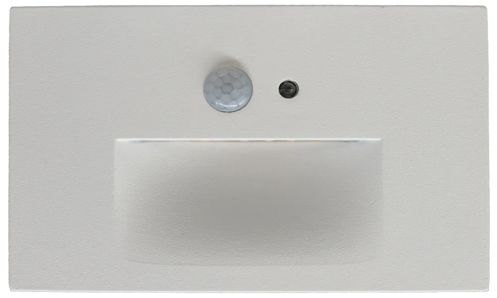 Lotus LED Lights LSD03-3K-WH Step Light Horizontal with Motion Sensor & Photocell White 120V 2.5W 3000K 80 lm Wet CRI 90 