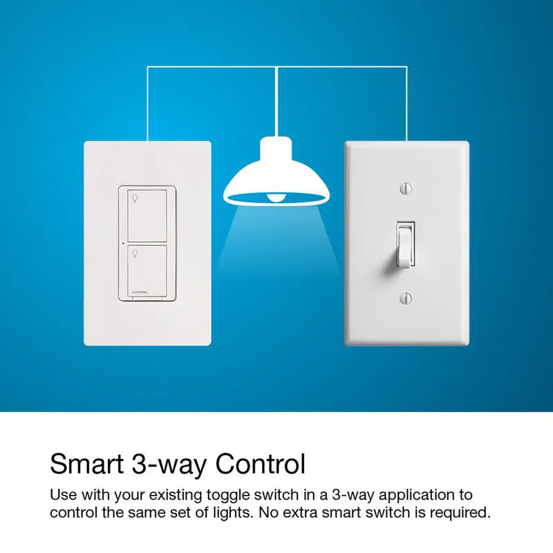 Lutron Caseta 5 amps Single Pole 3-Way Dimmer Switch White 1 pk