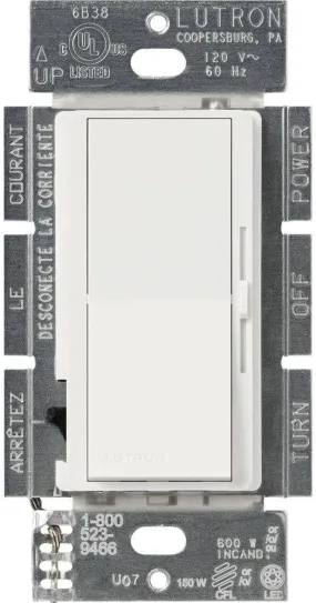 Lutron Diva LED  Dimmer Switch, 150-Watt/Single-Pole or 3-Way in White
