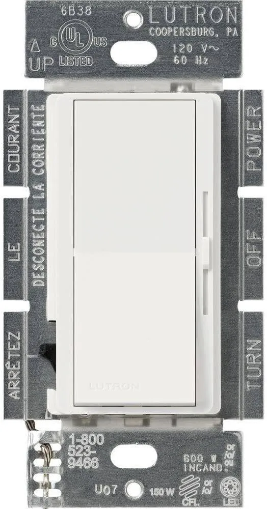 Lutron Diva LED  Dimmer Switch, 150-Watt/Single-Pole or 3-Way in White