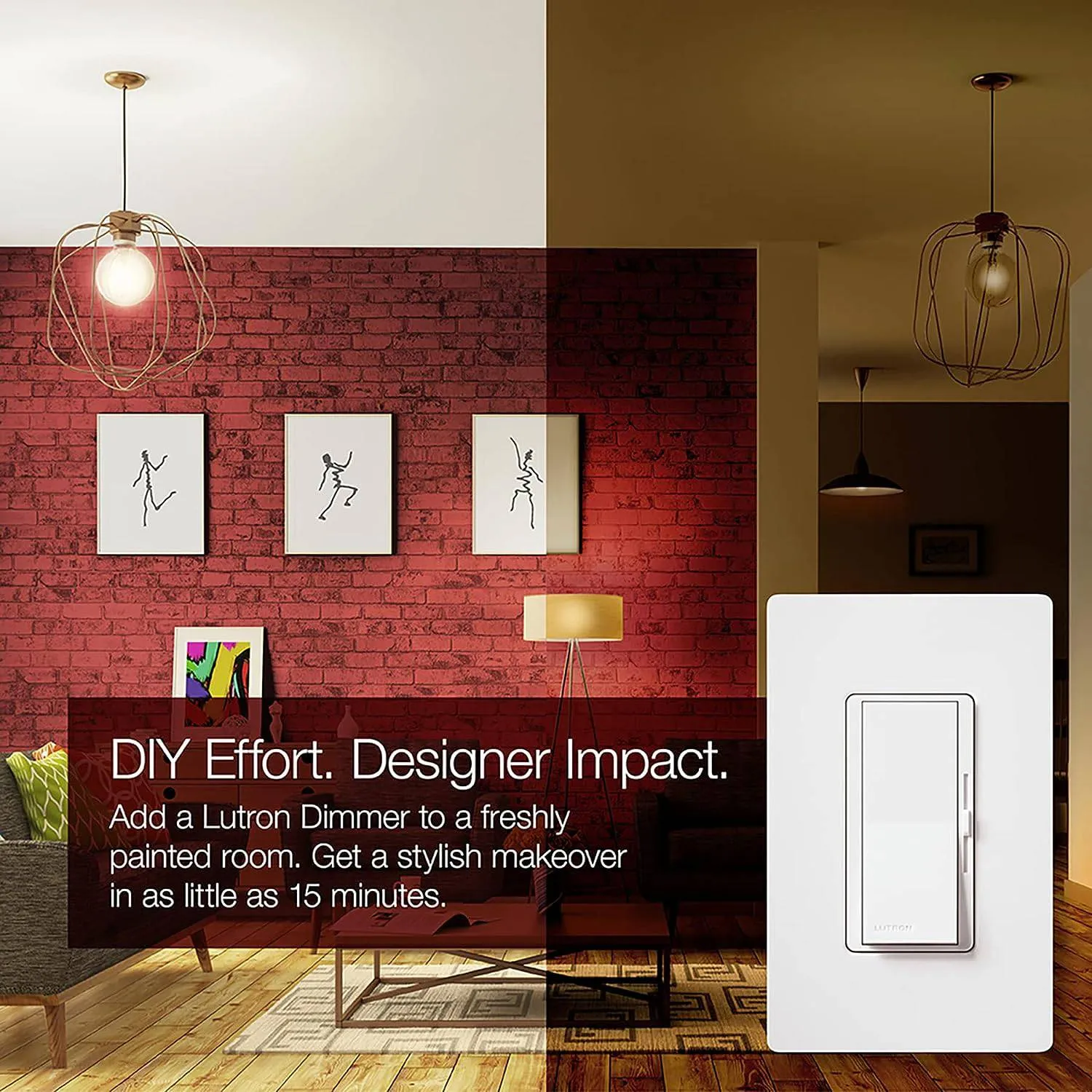 Lutron Diva LED  Dimmer Switch, 150-Watt/Single-Pole or 3-Way in White