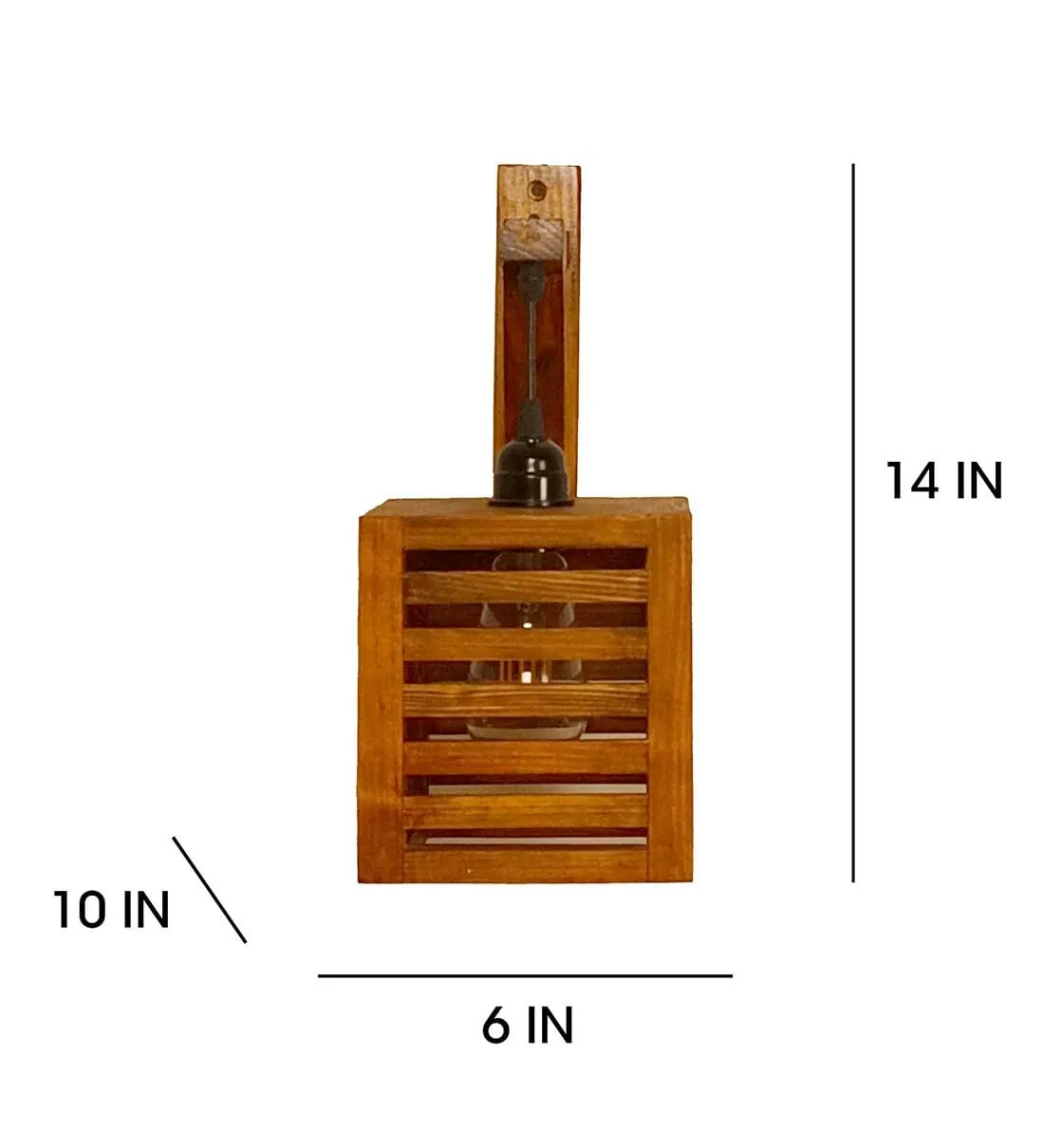 Lyon L Brown Wooden Wall Light