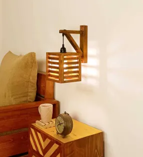 Lyon L Brown Wooden Wall Light