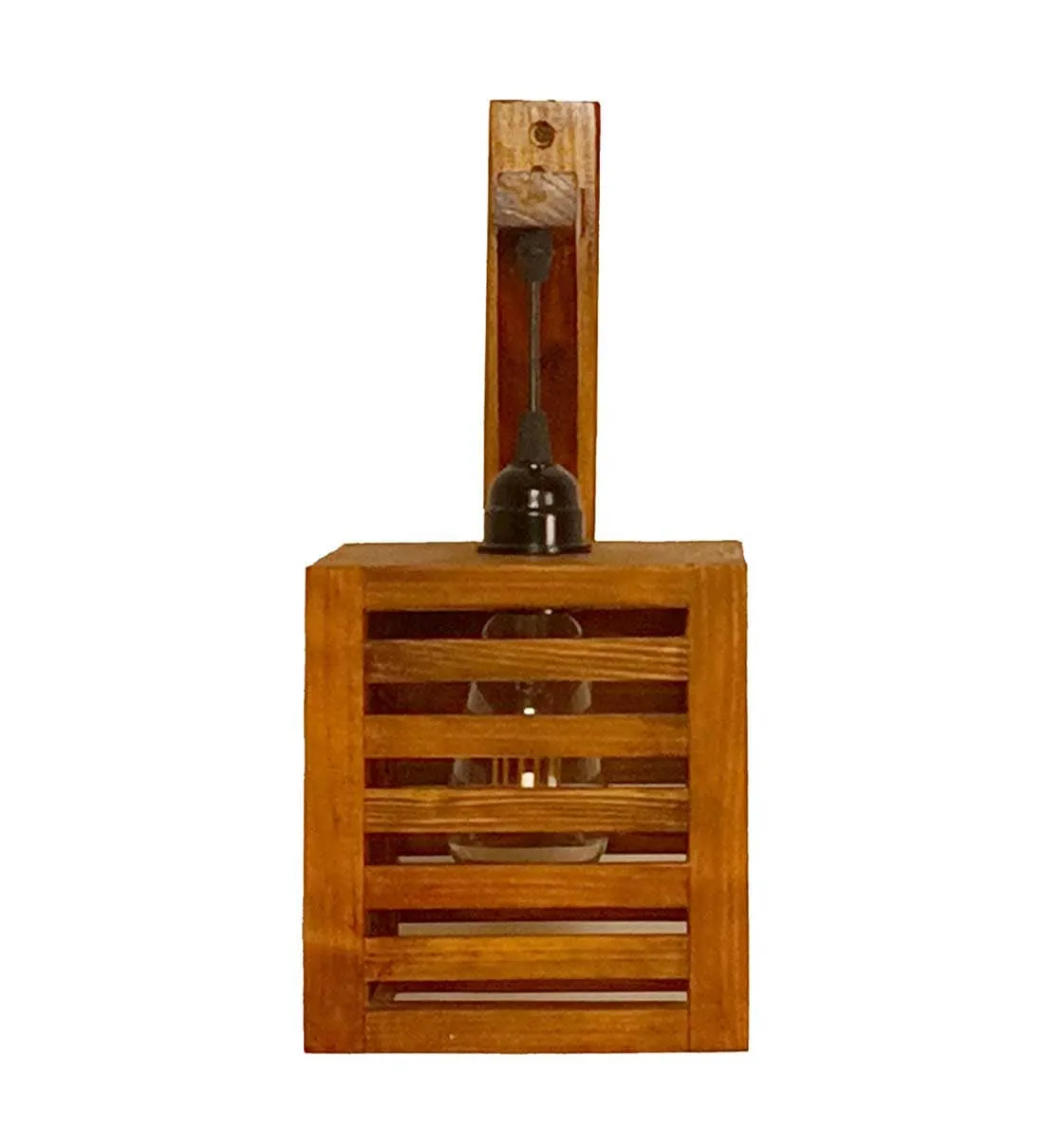 Lyon L Brown Wooden Wall Light