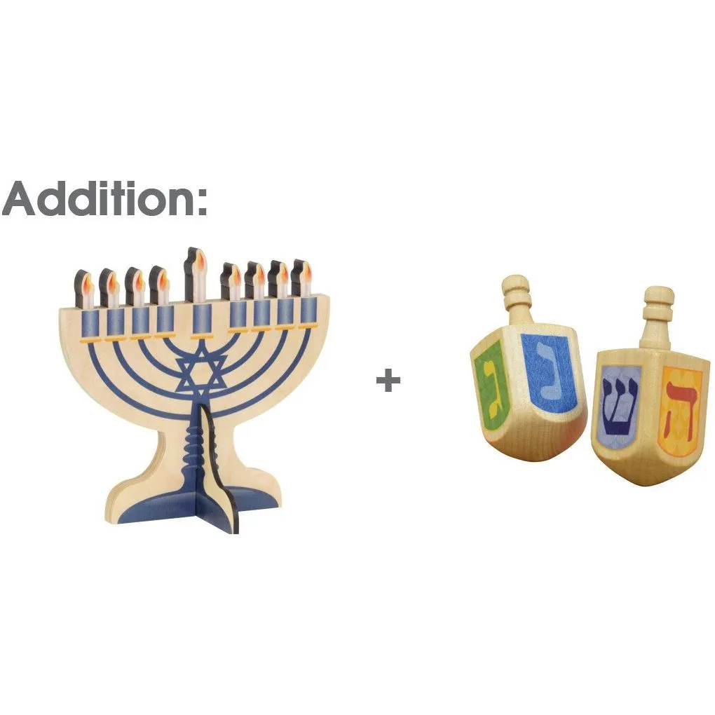 Maple Wooden Chanukah Menorah Sturdy & Durable Children's Toy Made in USA by Maple Landmark