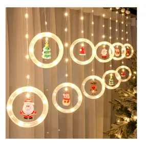 MILEXING Christmas Lights, 10 Tree Lights 120 LED Christmas Decorations Indoor, Battery Operated Christmas Window Lights 9.84 ft Waterproof String Light (Warm Round lamp)