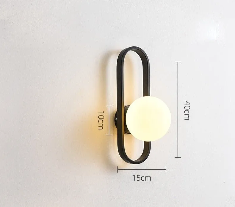 Minimalist Glass Aisle Wall Lamp Balcony Corridor Porch Bedroom Creative Wall Lights