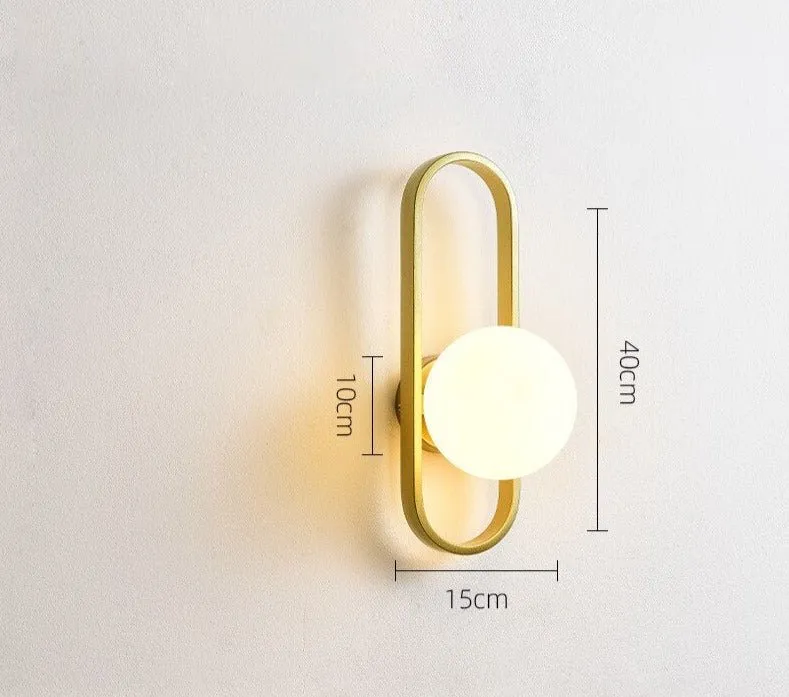 Minimalist Glass Aisle Wall Lamp Balcony Corridor Porch Bedroom Creative Wall Lights