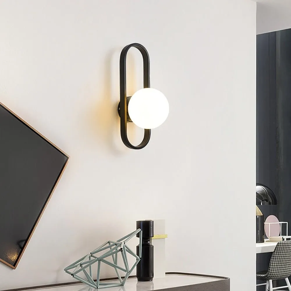 Minimalist Glass Aisle Wall Lamp Balcony Corridor Porch Bedroom Creative Wall Lights
