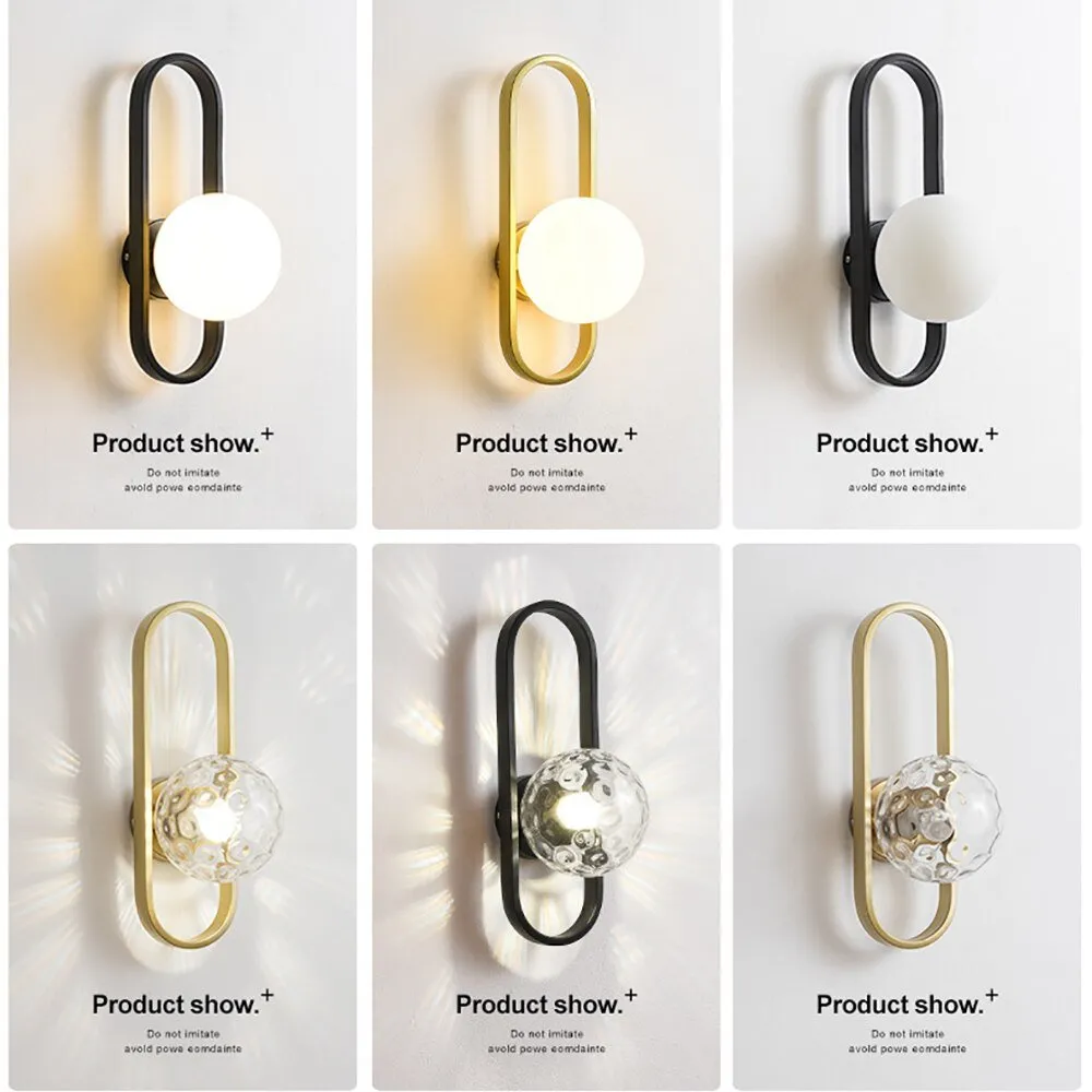 Minimalist Glass Aisle Wall Lamp Balcony Corridor Porch Bedroom Creative Wall Lights