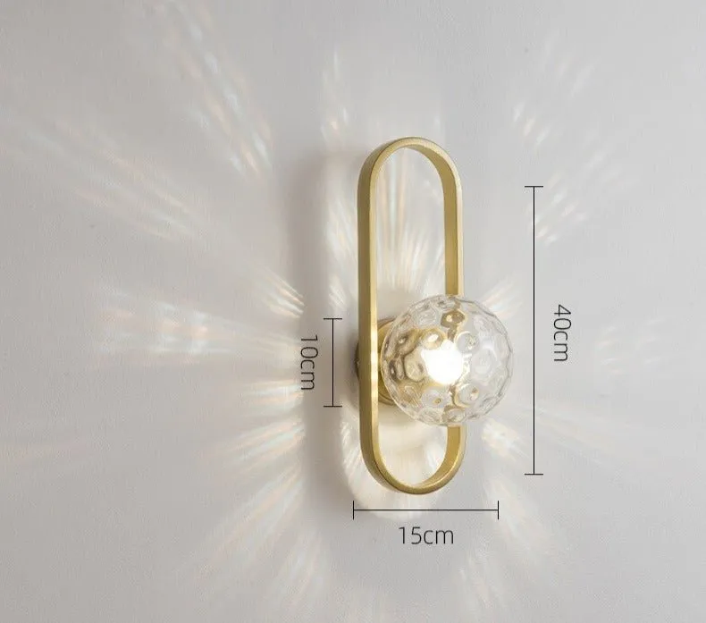 Minimalist Glass Aisle Wall Lamp Balcony Corridor Porch Bedroom Creative Wall Lights
