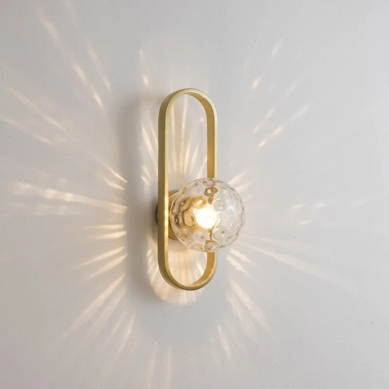 Minimalist Glass Aisle Wall Lamp Balcony Corridor Porch Bedroom Creative Wall Lights