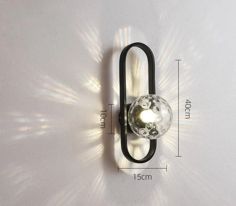 Minimalist Glass Aisle Wall Lamp Balcony Corridor Porch Bedroom Creative Wall Lights