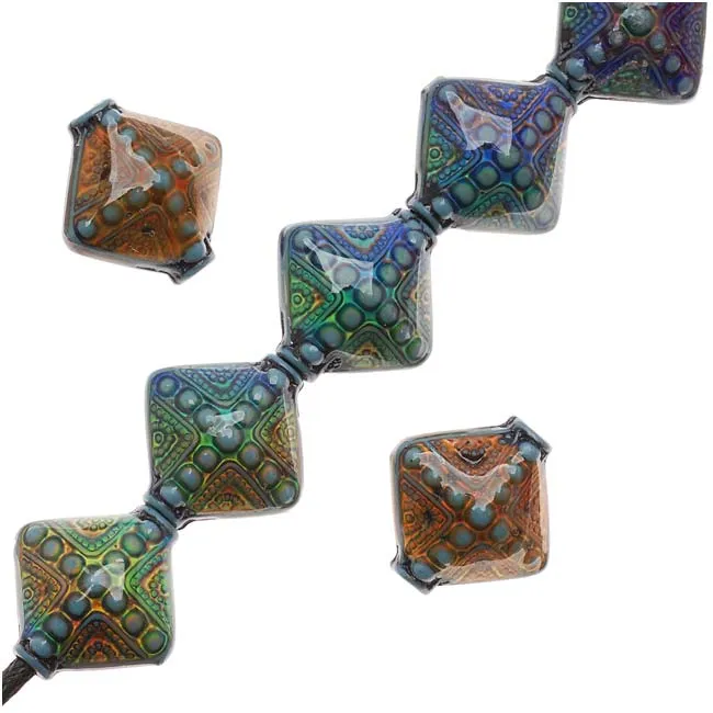 Mirage Color Changing Mood Beads - Sapphire Diamond 15mm (2 pcs)