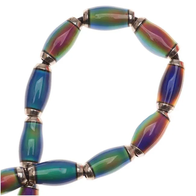 Mirage Color Changing Mood Beads - Tapered Tubes 12x6mm (4 pcs)
