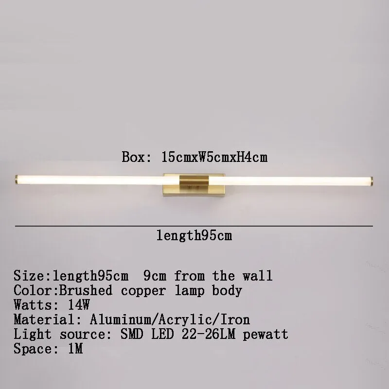 Modern LED Bathroom Mirror Lights Bedroom Make Up Dressing Indoor Lighting Living Room Wall Decoration Fixtures