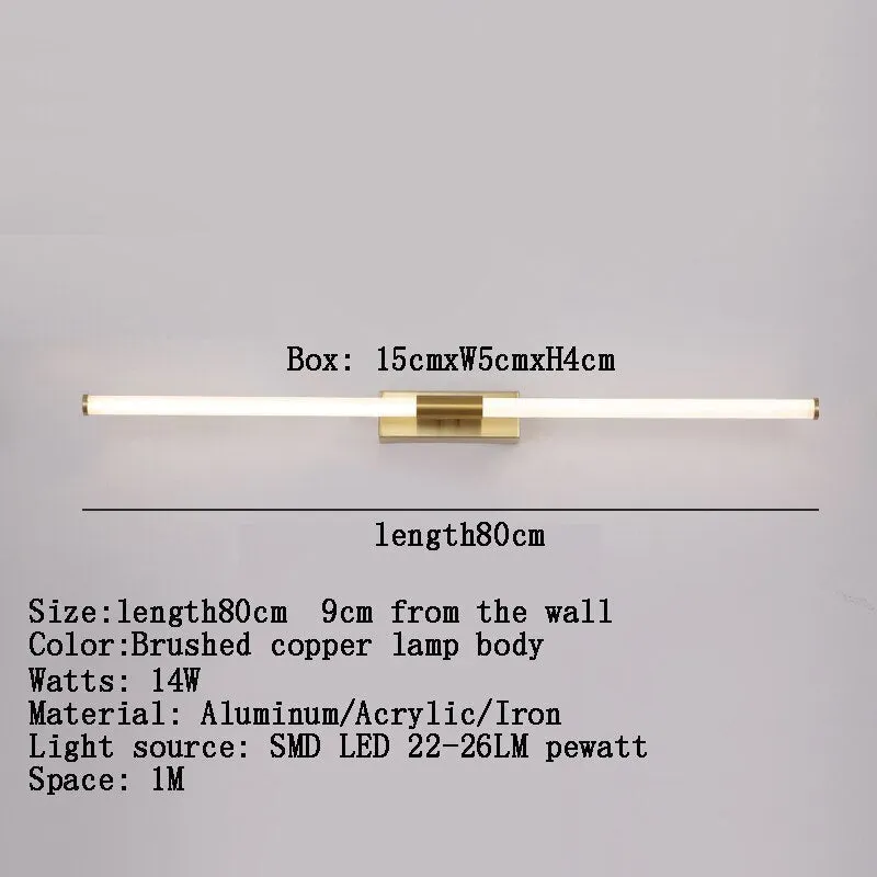 Modern LED Bathroom Mirror Lights Bedroom Make Up Dressing Indoor Lighting Living Room Wall Decoration Fixtures