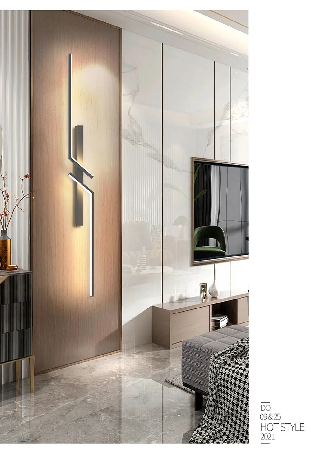 Modern LED Long Bar Wall Lamp