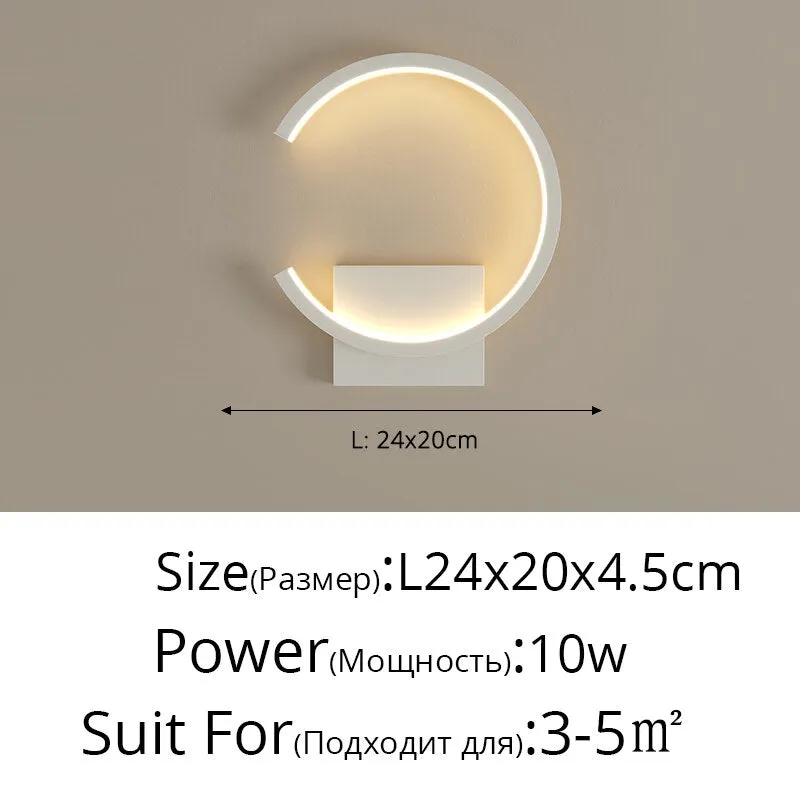 Modern LED Wall Lamps Living Room Bedroom Bedside Sconce Black White Coffee Color Lamp Aisle Indoor Lighting Dropping Shipping