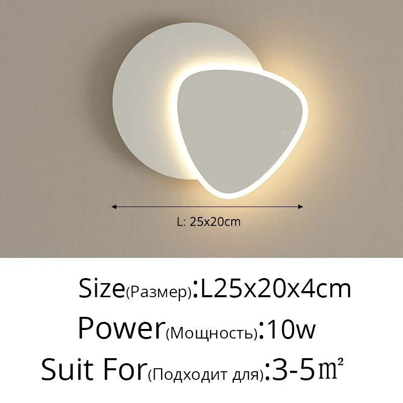 Modern LED Wall Lamps Living Room Bedroom Bedside Sconce Black White Coffee Color Lamp Aisle Indoor Lighting Dropping Shipping