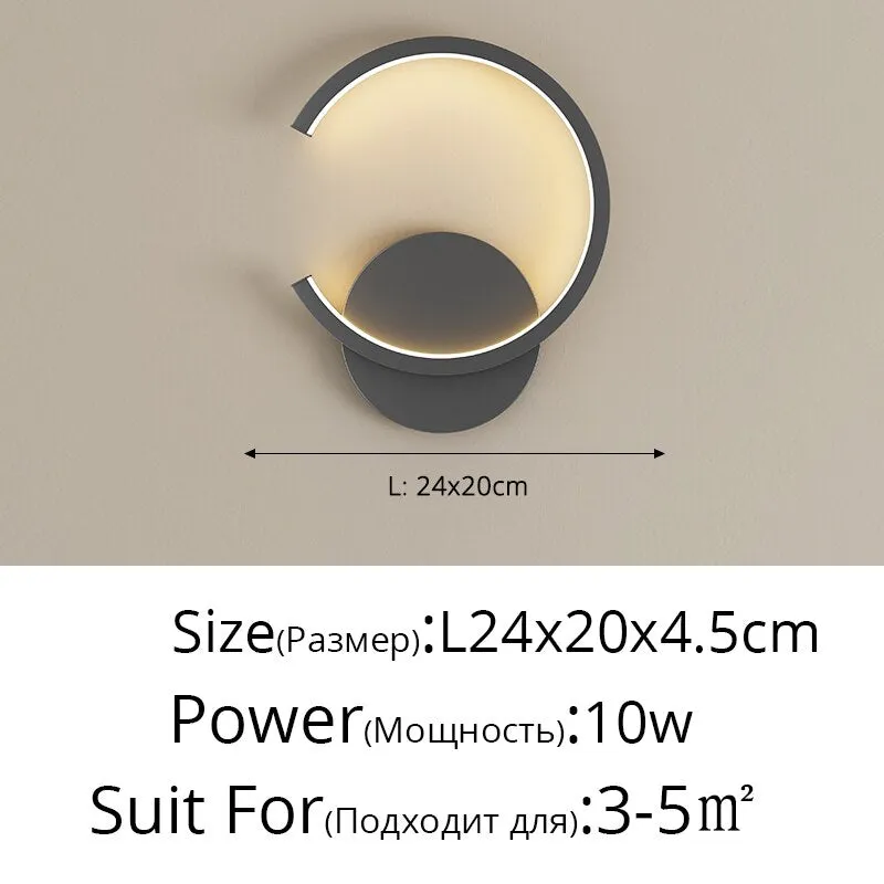 Modern LED Wall Lamps Living Room Bedroom Bedside Sconce Black White Coffee Color Lamp Aisle Indoor Lighting Dropping Shipping