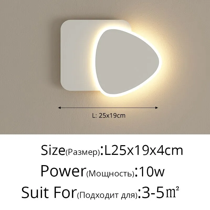 Modern LED Wall Lamps Living Room Bedroom Bedside Sconce Black White Coffee Color Lamp Aisle Indoor Lighting Dropping Shipping