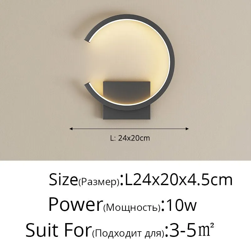 Modern LED Wall Lamps Living Room Bedroom Bedside Sconce Black White Coffee Color Lamp Aisle Indoor Lighting Dropping Shipping