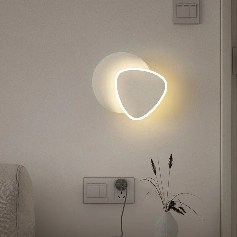 Modern LED Wall Lamps Living Room Bedroom Bedside Sconce Black White Coffee Color Lamp Aisle Indoor Lighting Dropping Shipping