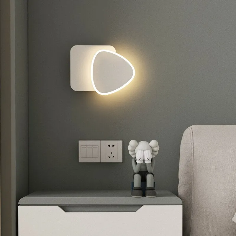 Modern LED Wall Lamps Living Room Bedroom Bedside Sconce Black White Coffee Color Lamp Aisle Indoor Lighting Dropping Shipping